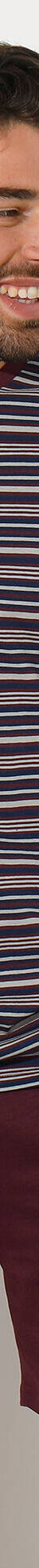 Pyjama-short rayé col tunisien (bordeaux) Pyjama-short rayé col tunisien (bordeaux)